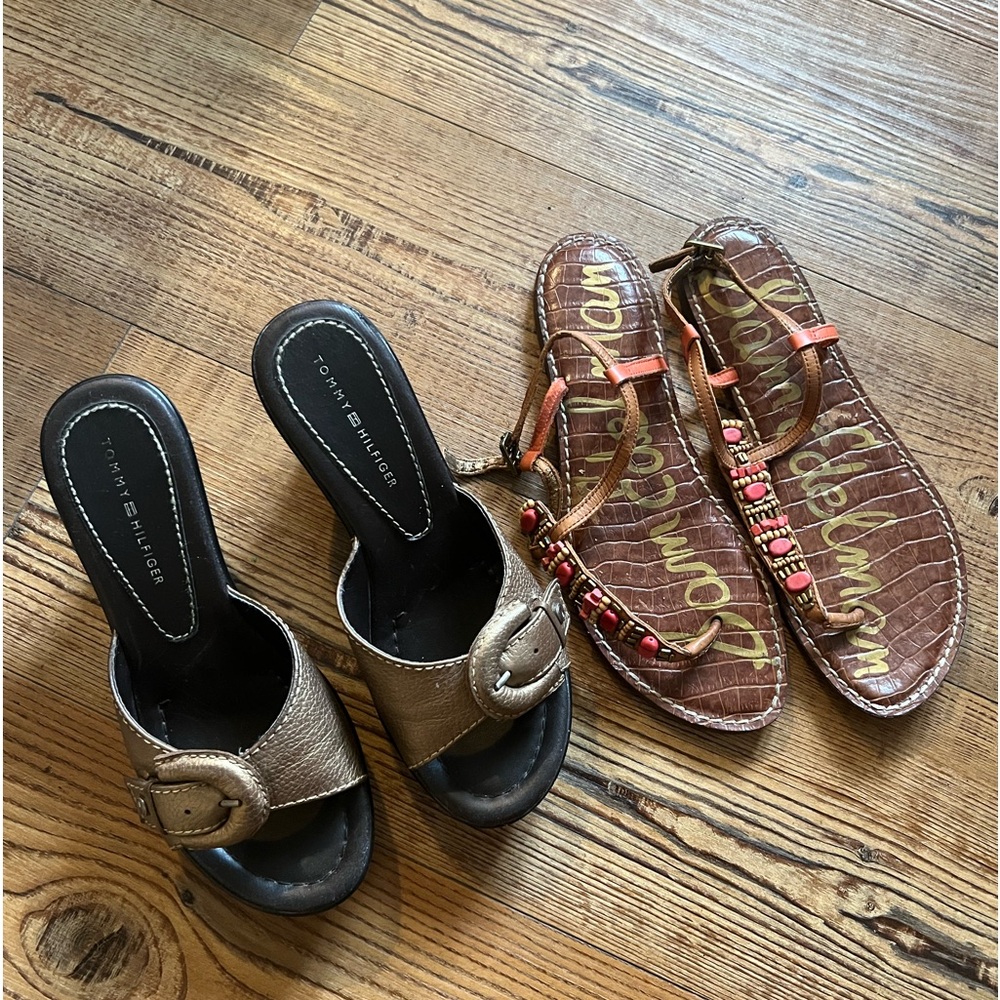 Tommy Hilfiger Sam Edelman sandals lot of 2